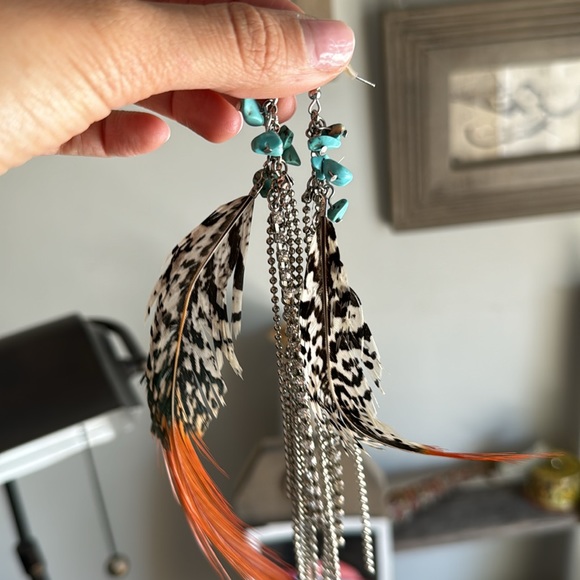 Feather earrings - Picture 2 of 2